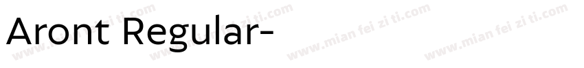 Aront Regular字体转换